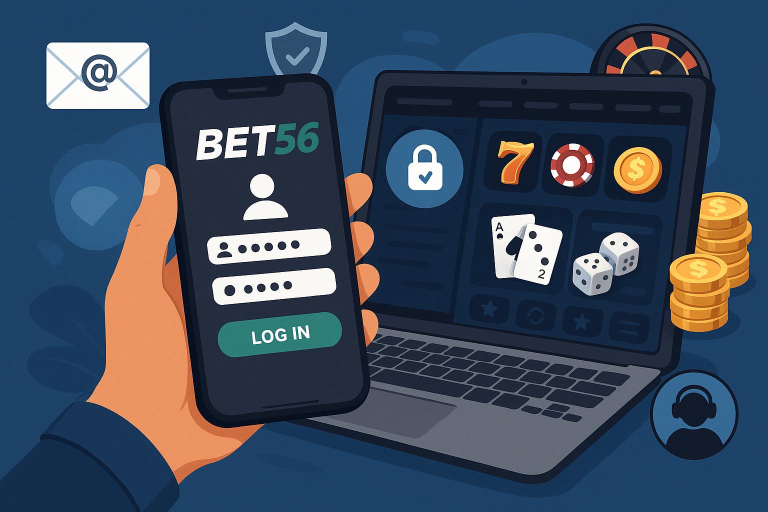 Criar uma nova Conta no plataforma BET56